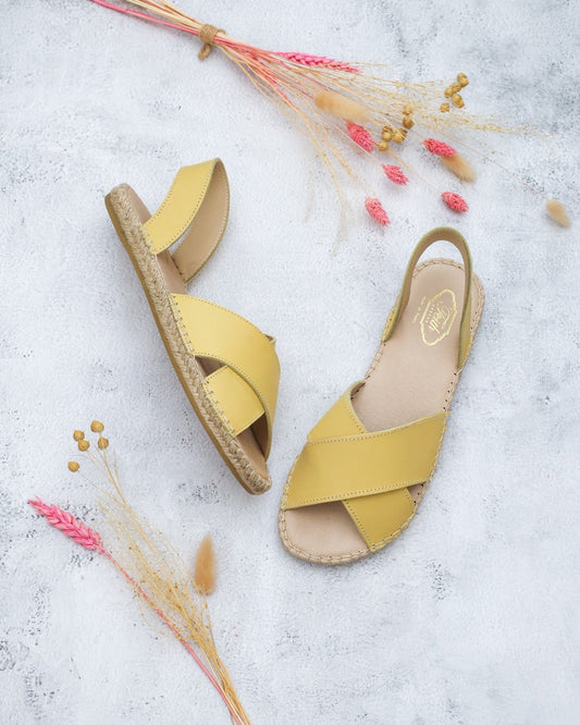Espadrille Jaune Flats