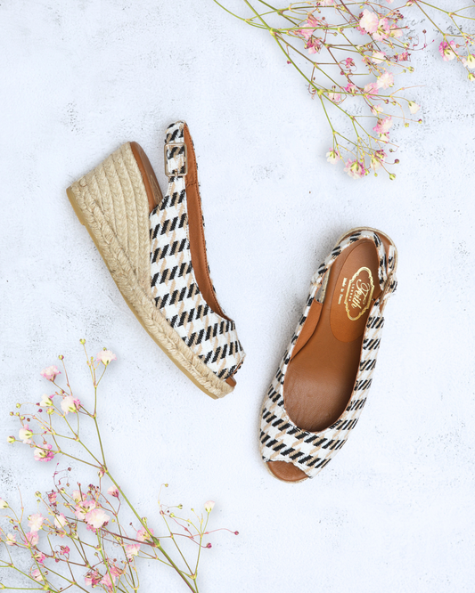 Espadrille Checkered Noir