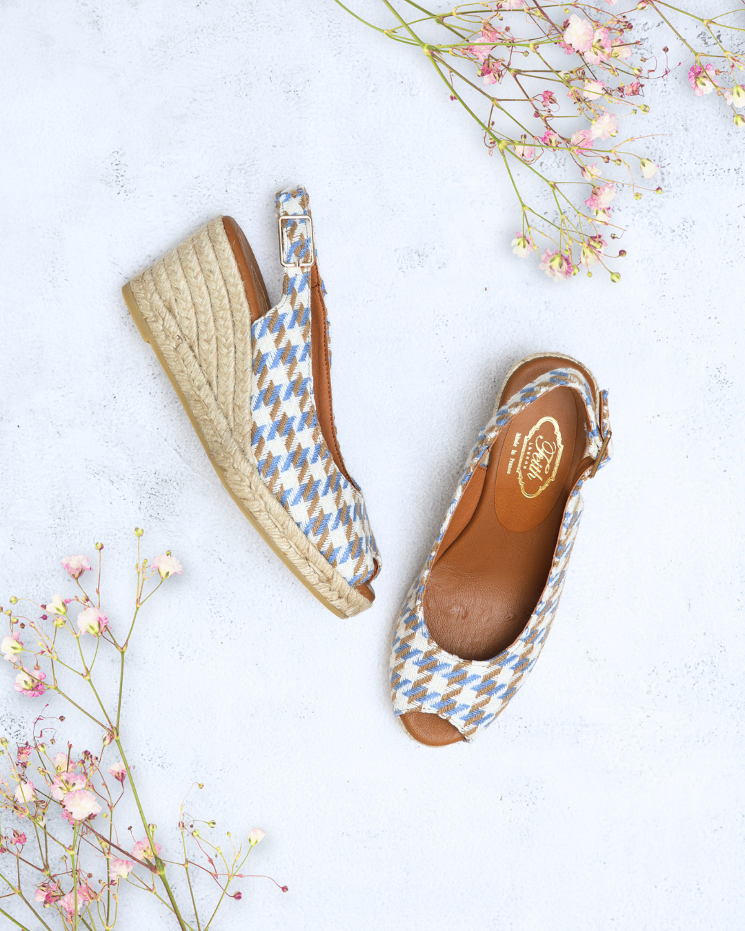 Espadrille Checkered  Bleu