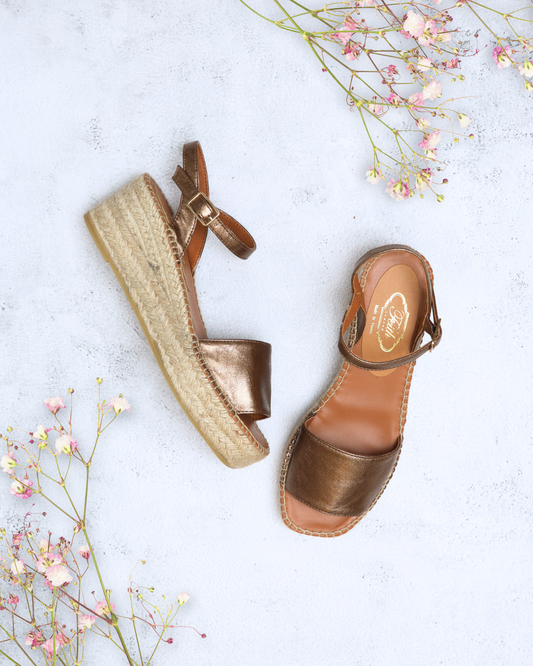 Espadrille Sandalle Bronze
