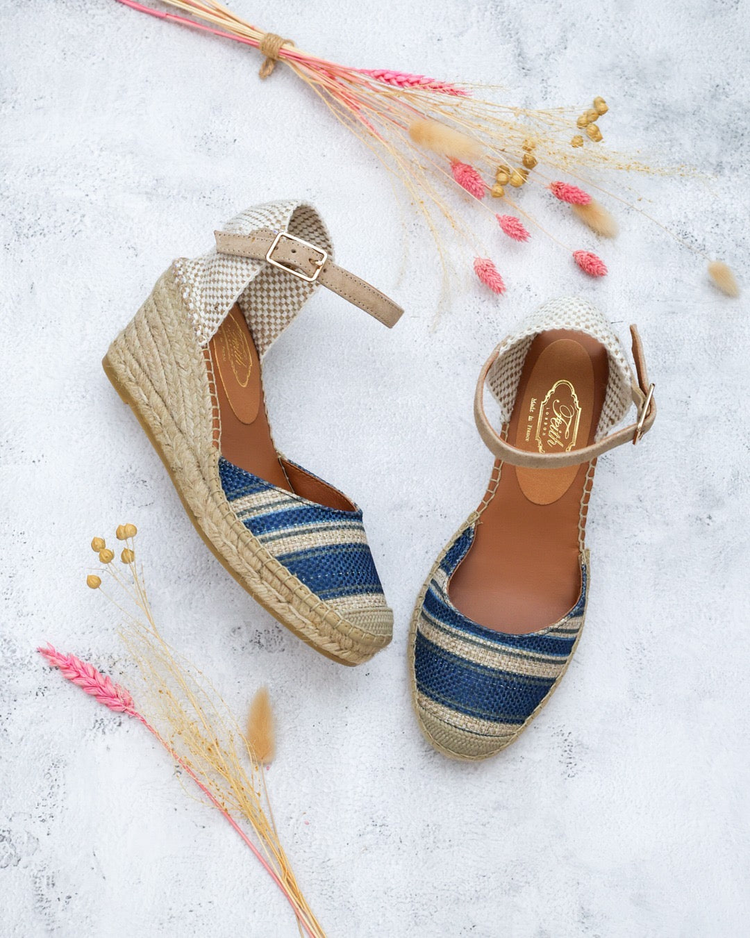 Espadrille Boucle Wedge Marine