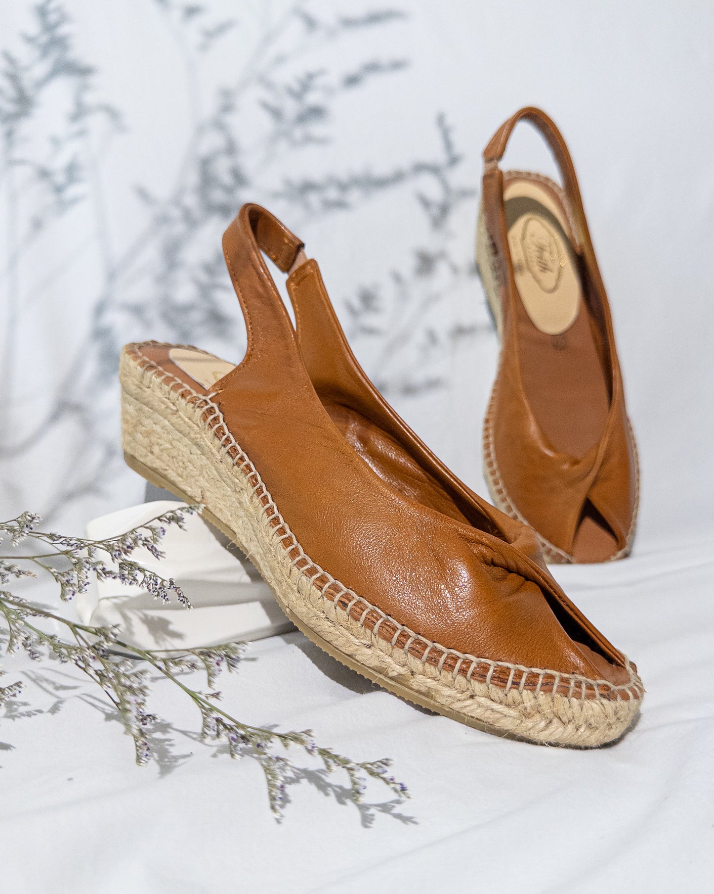 Espadrille Leather Knot Tan