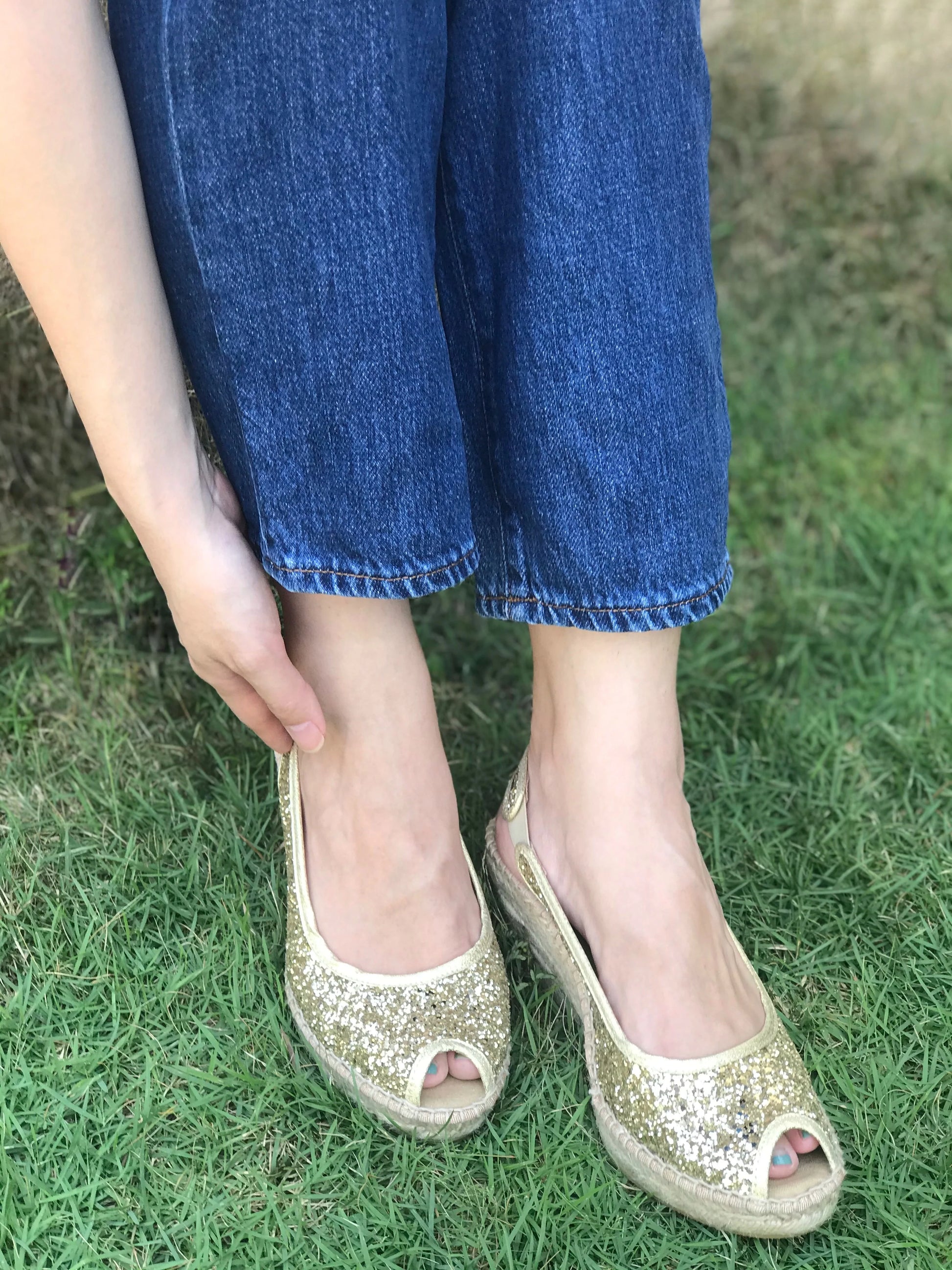 Espadrille Glitter Gold